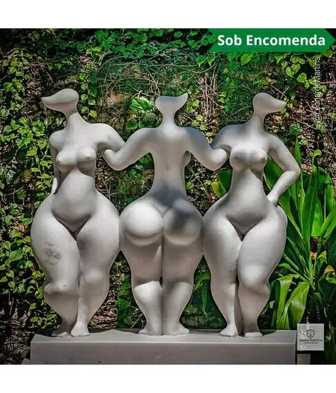 imagem de Escultura Trindade Serena M�rmore Branco 100cm - EMP746