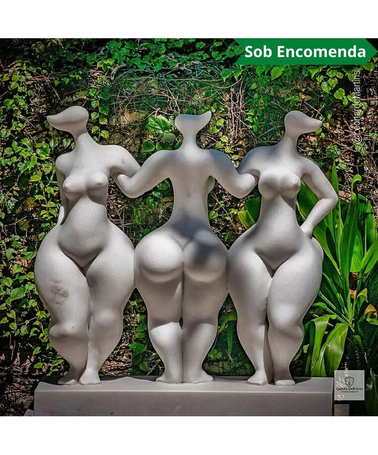 imagem do produto Escultura Trindade Serena M�rmore Branco 100cm - EMP746