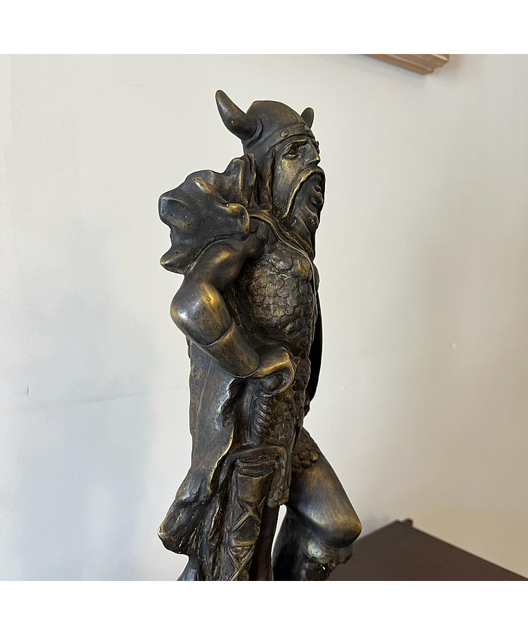 imagem do produto Escultura Viking em Bronze 48cm EBZ586 Força e Tradição Nórdica