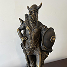 imagem do produto Escultura Viking em Bronze 48cm EBZ586 Força e Tradição Nórdica