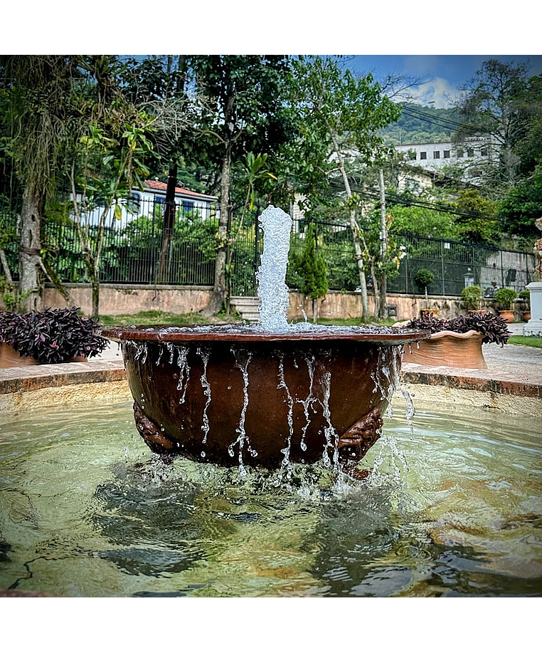imagem do produto Fonte Bacião Moderno em Ferro Fundido 45cm - FF155 Design Contemporâneo para Jardins