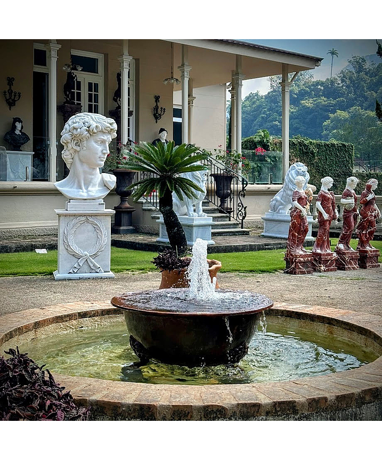 imagem do produto Fonte Bacião Moderno em Ferro Fundido 45cm - FF155 Design Contemporâneo para Jardins