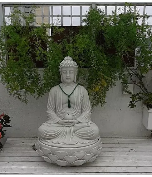 imagem de Fonte Buda Flor de Lótus 90cm - FML092 Fonte Decorativa Zen