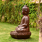 imagem do produto Fonte Buda Flor de Lotus em Ferro Fundido 100cm - FF162 Serenidade e Sofisticação