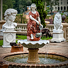 imagem do produto Fonte Camponesa em Mármore 190cm - FMP203 Charme Rústico e Sofisticação para Jardins
