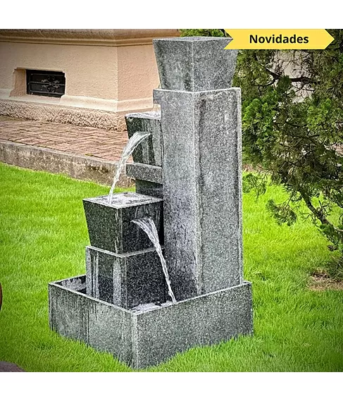imagem de Fonte Cascata Contemporânea em Granito 125cm - FMP539 Design Sofisticado