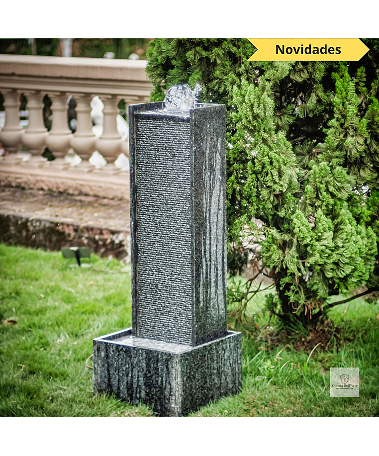imagem do produto Fonte Cristal em Fluxo Granito 110cm - FMP358 Sofisticação para Jardins