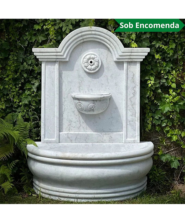 imagem do produto Fonte de Parede Altomonte em Mármore 130cm - FMP249 Design Clássico para Jardins
