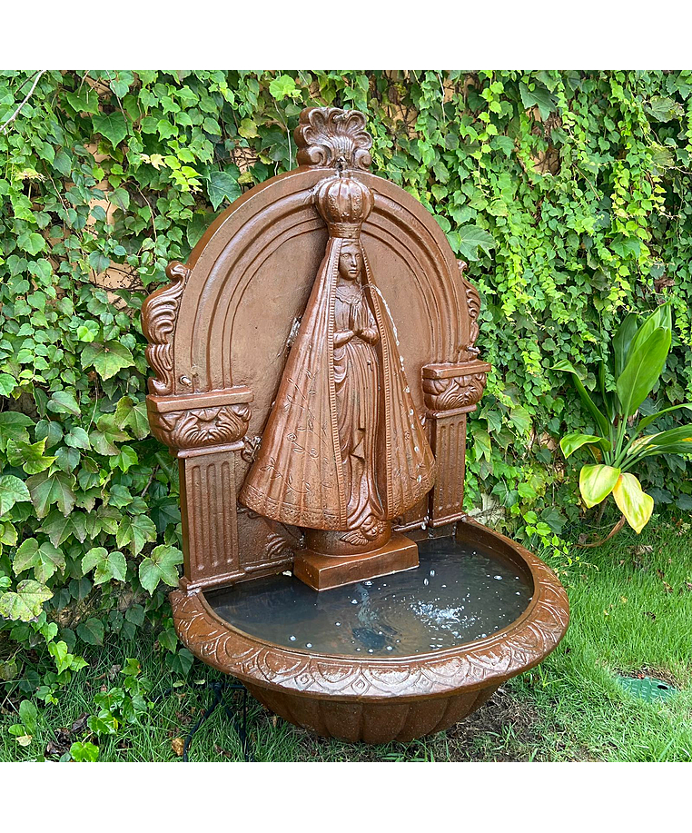 imagem do produto Fonte de Parede N.S de Aparecida em Ferro Fundido 120cm - FF202 Arte Rústica