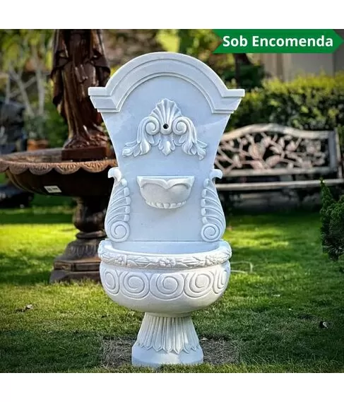 imagem de Fonte de Parede Varenna em Mármore 130cm - FMP248 Sofisticação Clássica para Ambientes 