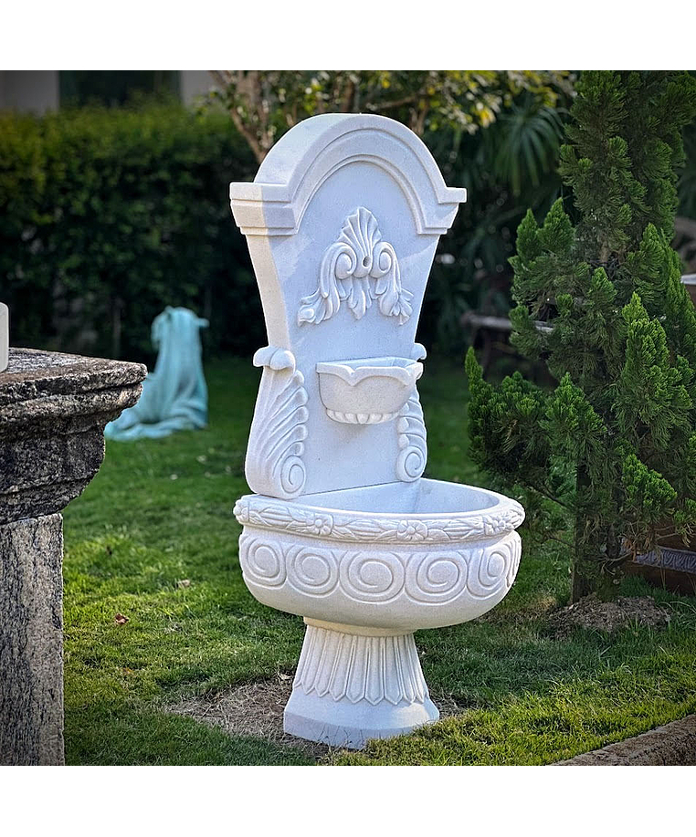 imagem do produto Fonte de Parede Varenna em Mármore 130cm - FMP248 Sofisticação Clássica para Ambientes 