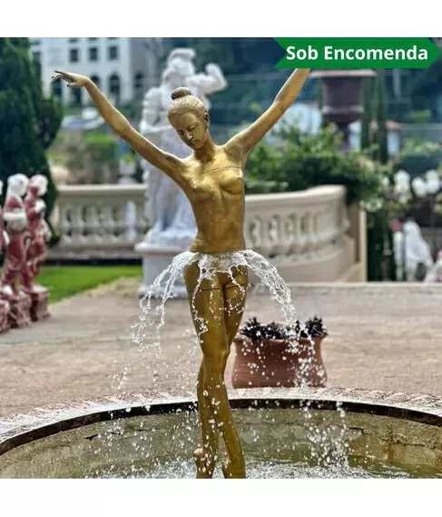 imagem de Fonte em Bronze Bailarina 210cm - FBZ214 Destaque Escultural para Paisagismo