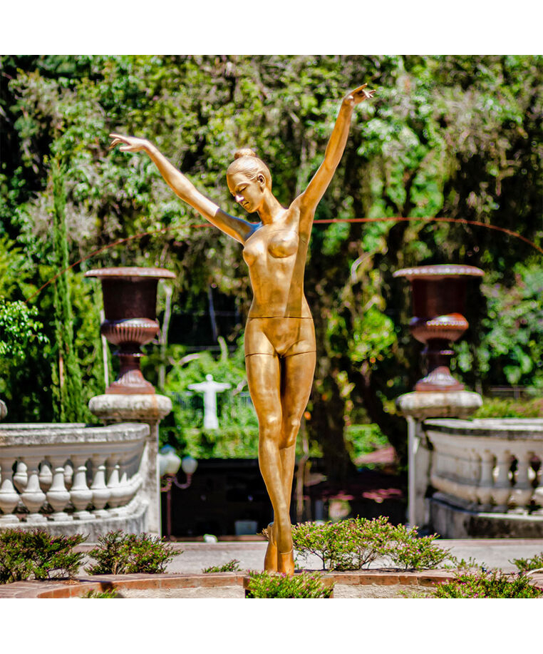 imagem do produto Fonte em Bronze Bailarina 210cm - FBZ214 Destaque Escultural para Paisagismo