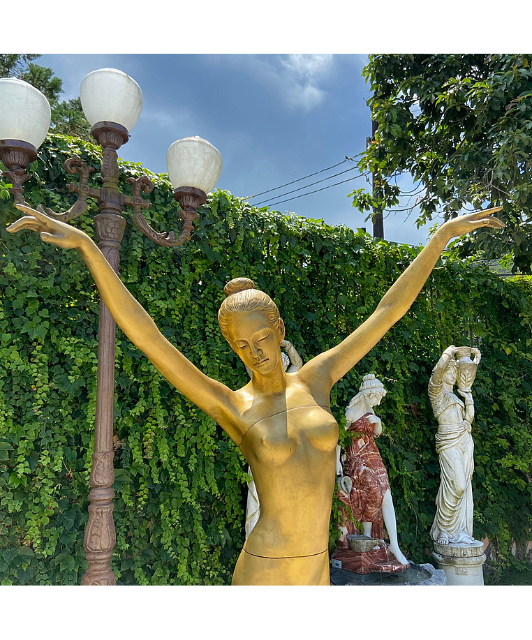 imagem do produto Fonte em Bronze Bailarina 210cm - FBZ214 Destaque Escultural para Paisagismo