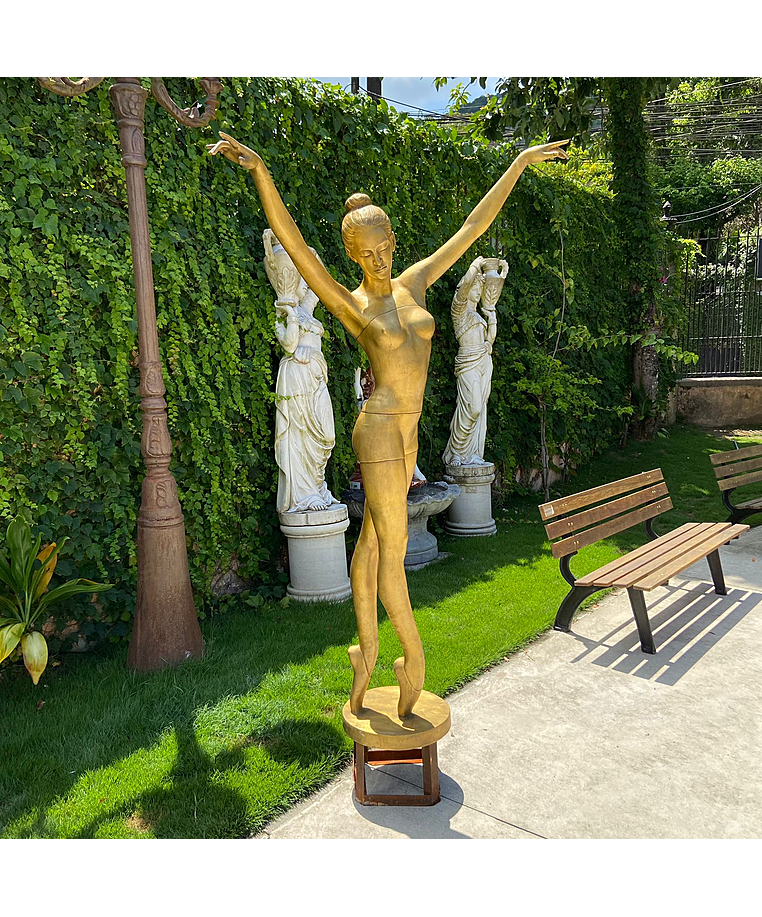 imagem do produto Fonte em Bronze Bailarina 210cm - FBZ214 Destaque Escultural para Paisagismo