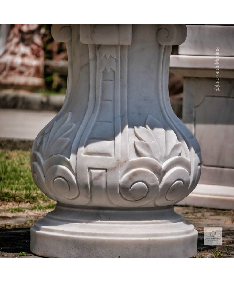 imagem do produto Fonte Lazio Mármore Branco 120cm - FMP398 Elegância para Jardins