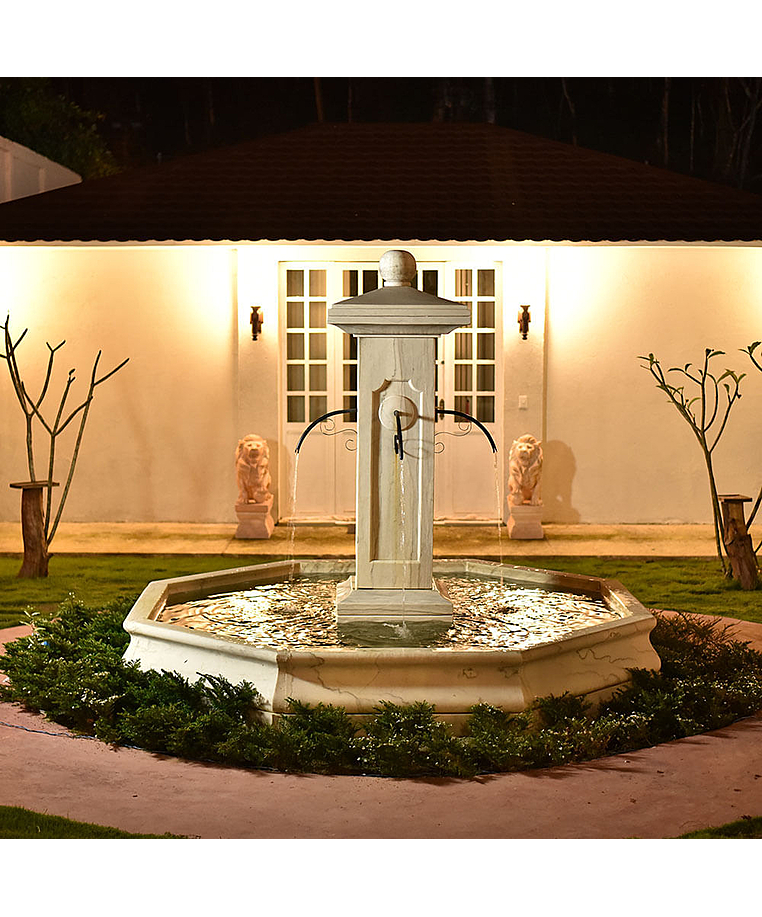 imagem do produto Fonte Moderna para Lago G 243cm em Mármore - FMP168  Elegância Monumental para Paisagismo