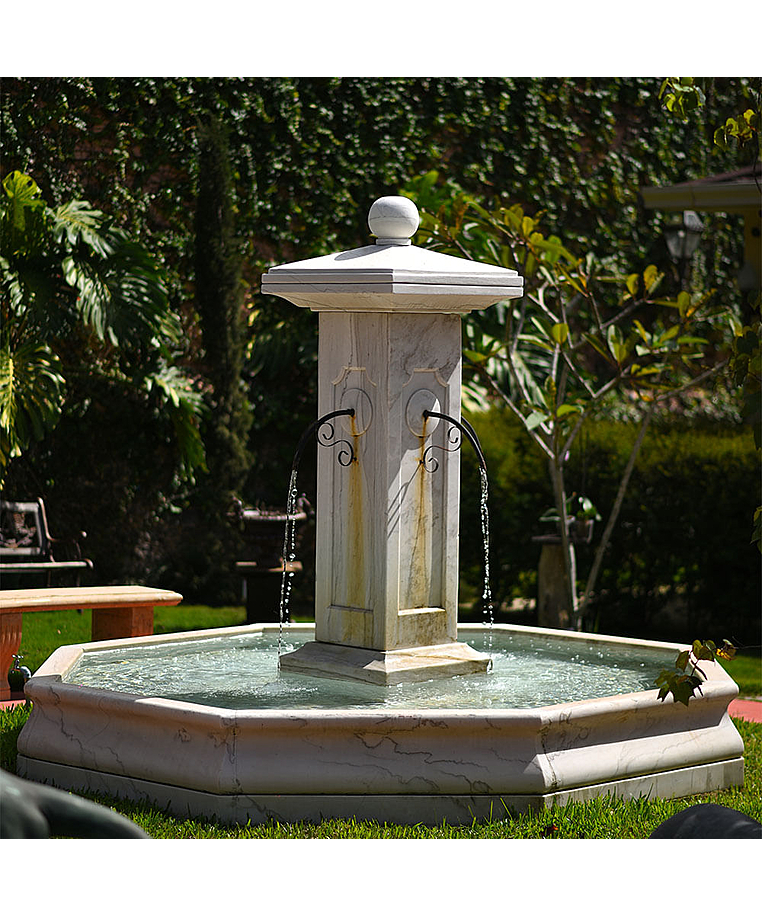 imagem do produto Fonte Moderna para Lago G 243cm em Mármore - FMP168  Elegância Monumental para Paisagismo