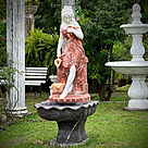 imagem do produto Fonte Ninfa Color em Mármore 190cm - FMP191 Elegância e Cores Sofisticadas para Jardins