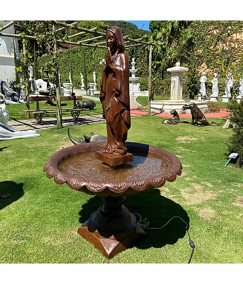 imagem de Fonte Nossa Senhora de Lourdes Ferro Fundido 160cm - FF164 Chafariz de Jardim