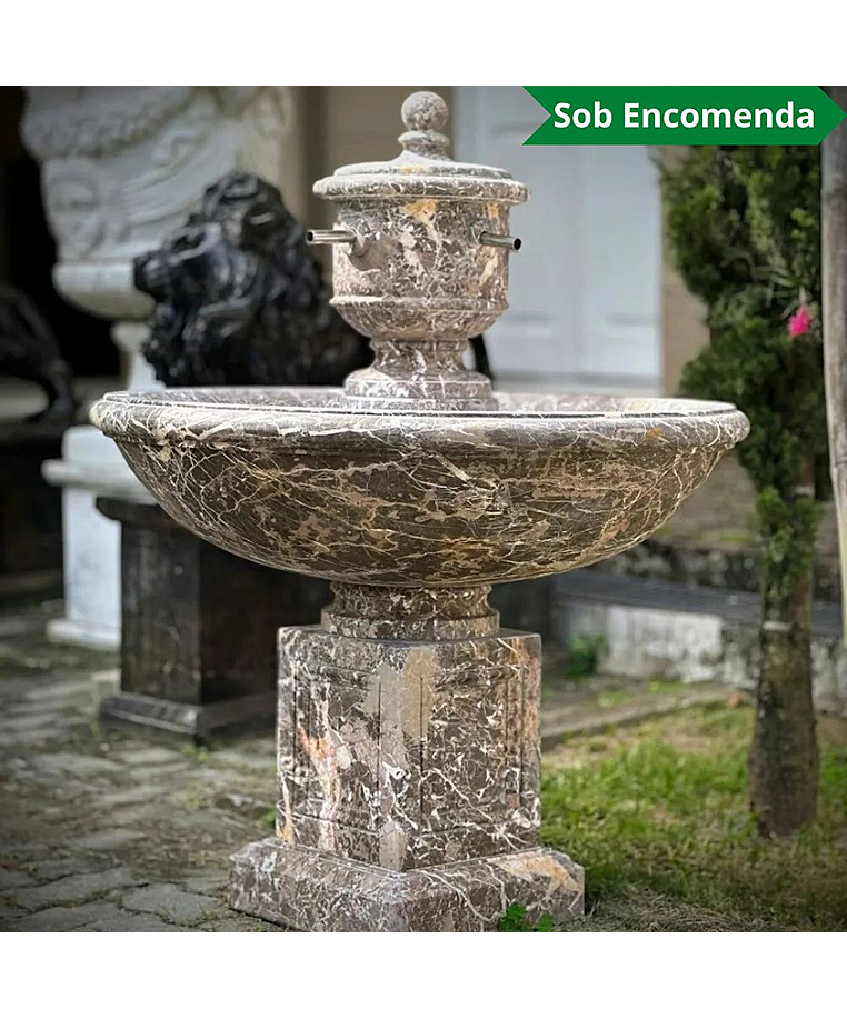 imagem do produto Fonte Parisienne Mármore Marrom 120cm - FMP367 Elegância e Sofisticação
