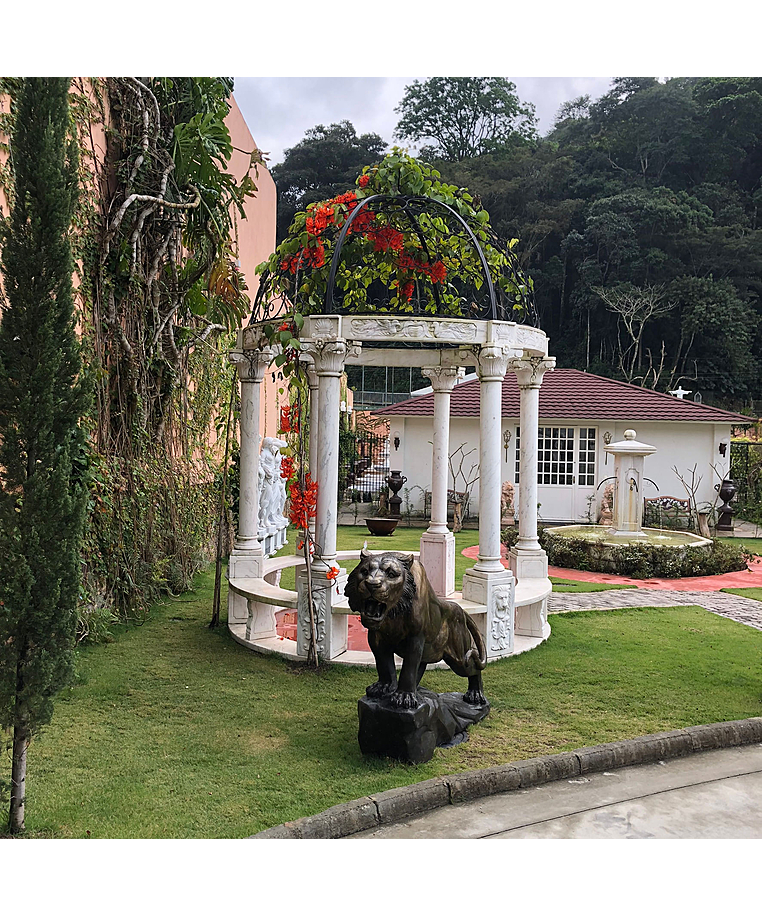 imagem do produto Gazebo de Mármore Branco 270cm - VRMP278 Jardins de Luxo