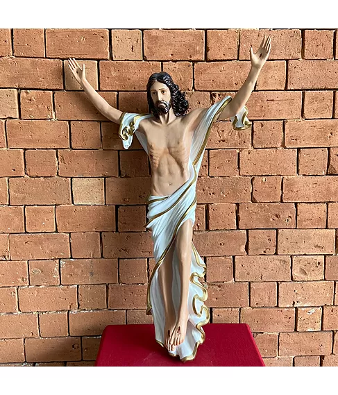 imagem de Imagem de Cristo Ressuscitado de Parede 100cm IR323 Para Ambientes Religiosos