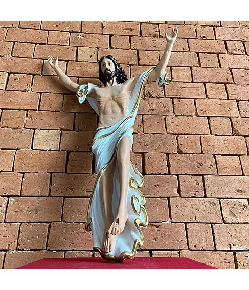 imagem de Imagem de Cristo Ressuscitado de Parede 100cm IR323 Para Ambientes Religiosos