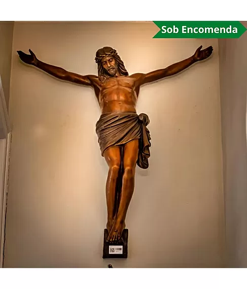 imagem de Imagem de Jesus Cristo Crucificado em Bronze148cm  IBZ347 Escultura Sacra  