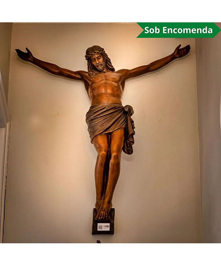 imagem do produto Imagem de Jesus Cristo Crucificado em Bronze148cm  IBZ347 Escultura Sacra  