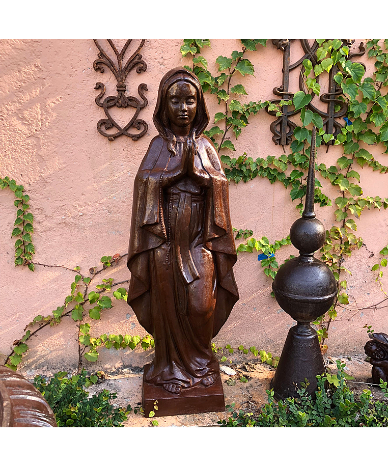 imagem do produto Imagem de Nossa Senhora de Lourdes 110cm em Ferro Fundido IF206 Para Ambientes Religiosos