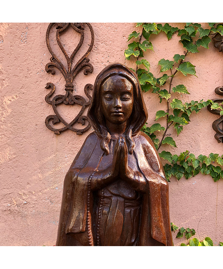 imagem do produto Imagem de Nossa Senhora de Lourdes 110cm em Ferro Fundido IF206 Para Ambientes Religiosos