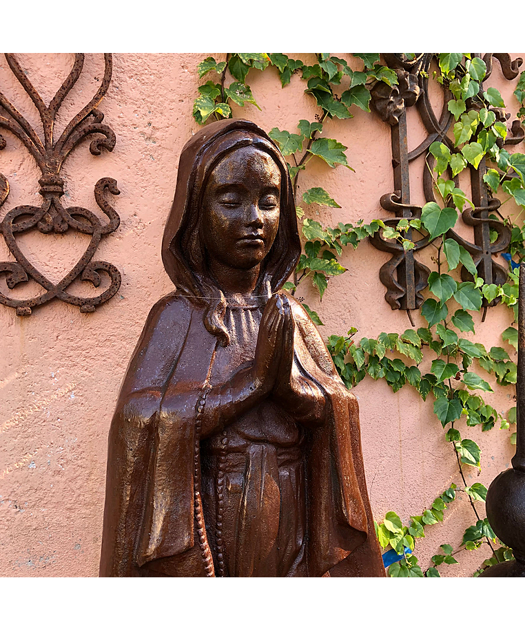 imagem do produto Imagem de Nossa Senhora de Lourdes 110cm em Ferro Fundido IF206 Para Ambientes Religiosos