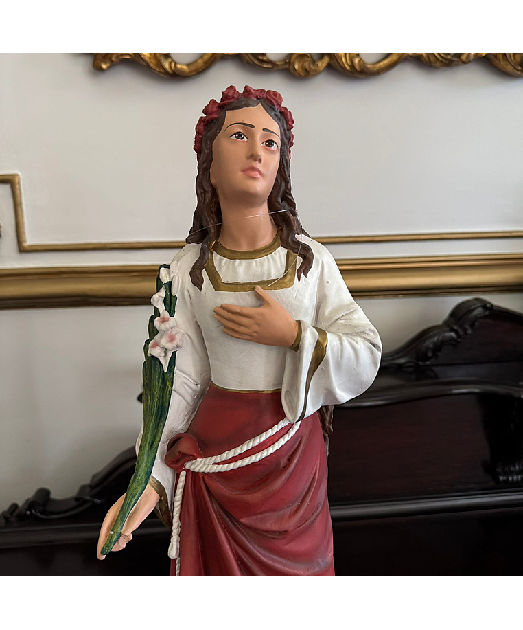 imagem do produto Imagem de Santa Cecília 52cm IR293 Para Decoração Religiosa