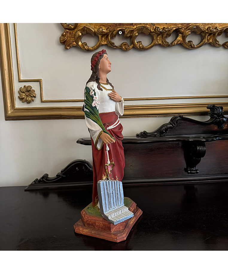 imagem do produto Imagem de Santa Cecília 52cm IR293 Para Decoração Religiosa