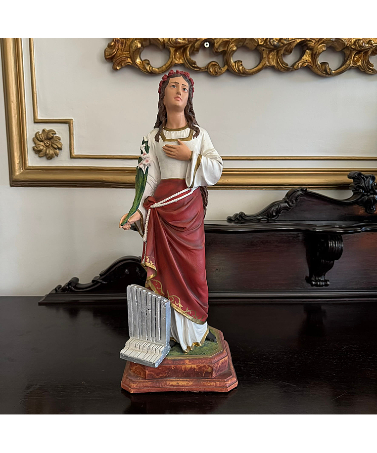 imagem do produto Imagem de Santa Cecília 52cm IR293 Para Decoração Religiosa
