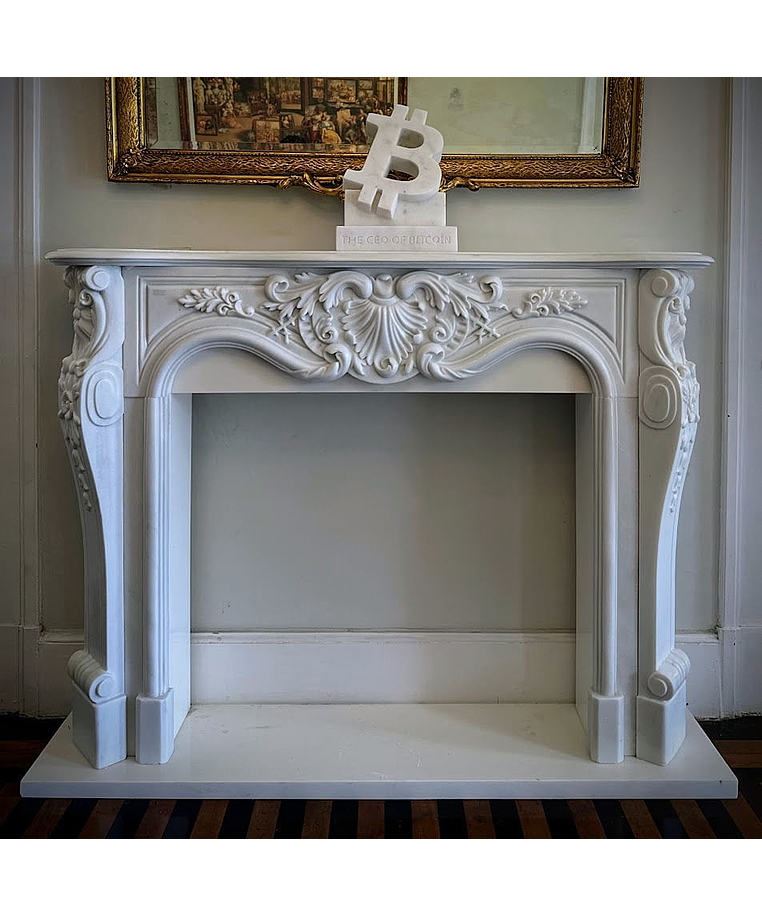 imagem do produto Lareira Bolonha em M�rmore Branco 130cm - VRMP346