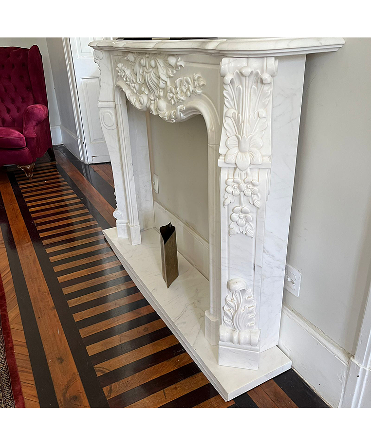 imagem do produto Lareira de M�rmore Branco 150cm - VRMP298