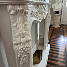 imagem do produto Lareira em Mármore Branco 150cm VRMP298 Sofisticada para Ambientes de Alto Padrão