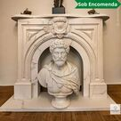 imagem do produto Lareira M�laga em M�rmore Branco 130cm - VRMP345