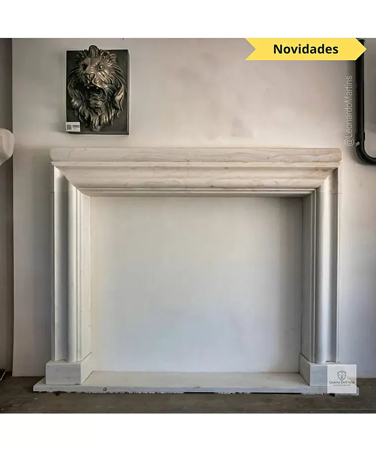 imagem do produto Lareira Pacentro em Mármore Branco 152cm VRMP358 Imponente para Projetos de Alto Padrão