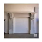imagem do produto Lareira Palermo em Mármore Branco 119cm VRMP354 Sofisticada para Ambientes de Alto Padrão 