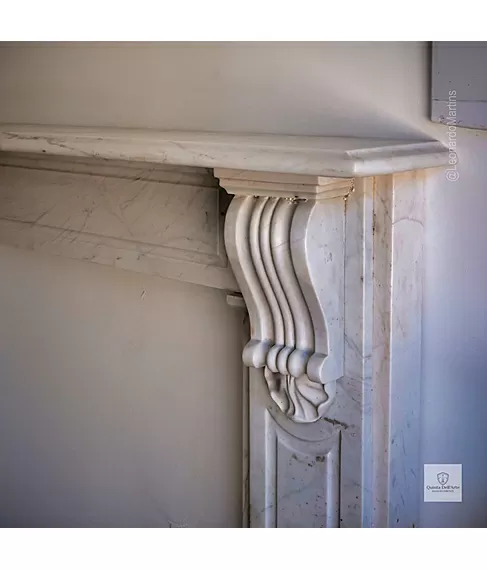 imagem de Lareira Palermo em M�rmore Branco 119cm - VRMP354