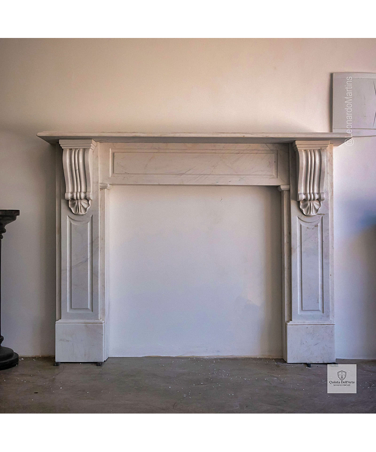 imagem do produto Lareira Palermo em M�rmore Branco 119cm - VRMP354