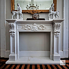 imagem do produto Lareira Ravena em M�rmore Branco 113cm - VRMP353