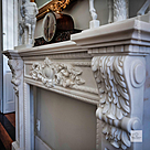 imagem do produto Lareira Ravena em M�rmore Branco 113cm - VRMP353