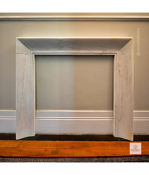 imagem de Lareira Scanno em M�rmore Branco 120cm - VRMP356