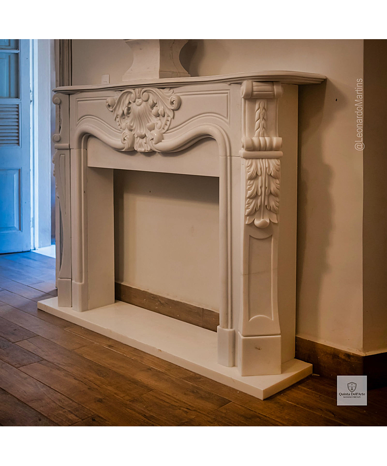 imagem do produto Lareira Turim em M�rmore Branco 130cm - VRMP348
