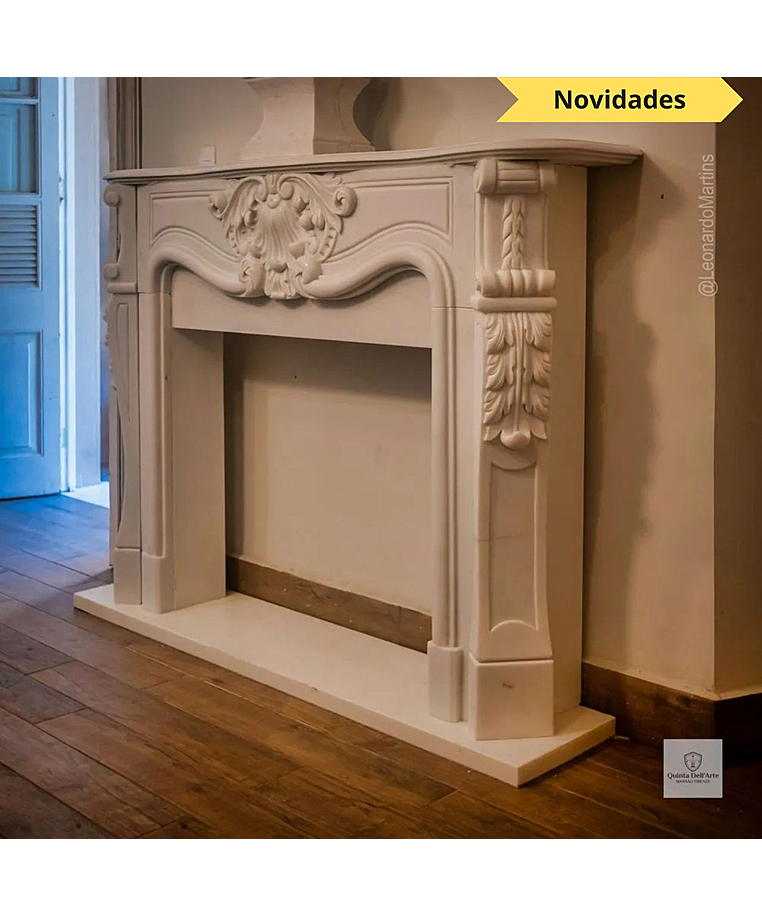imagem do produto Lareira Turim em M�rmore Branco 130cm - VRMP348