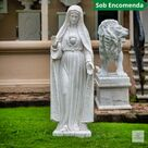 imagem do produto Nossa Senhora de Fátima Mármore Branco 160cm - IMP352 Para ambientes Religiosos 
